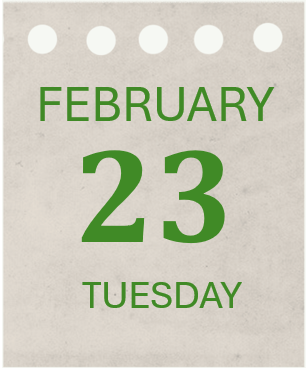 Picture of Date February 12 Tuesday