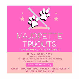 majorette tryout info meeting