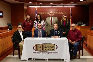 Superintendent with board