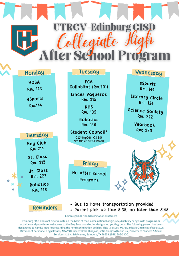 After School Programs Schedule