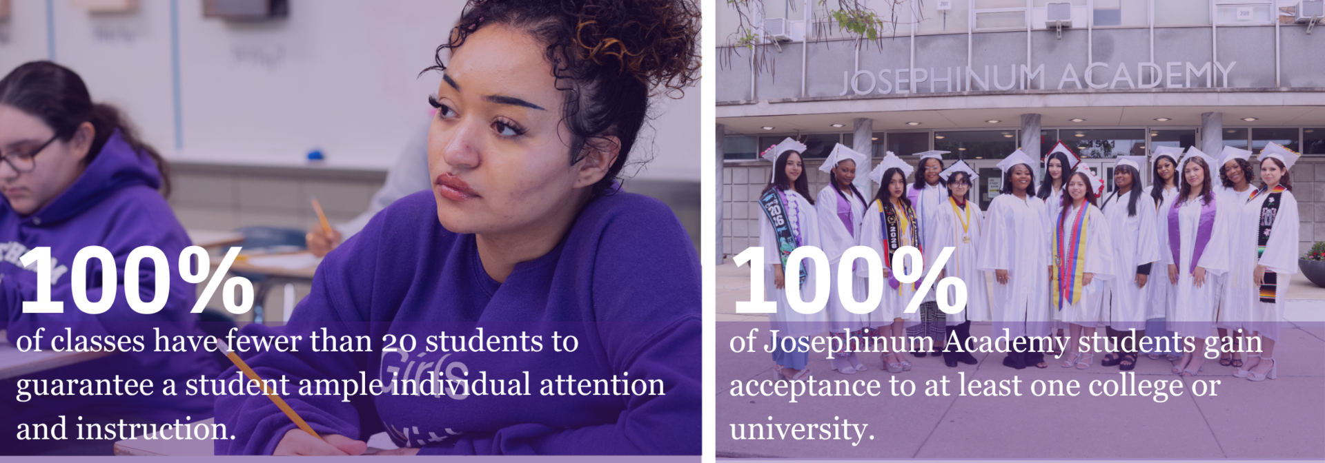 Small Classes and 100% acceptance to colleges