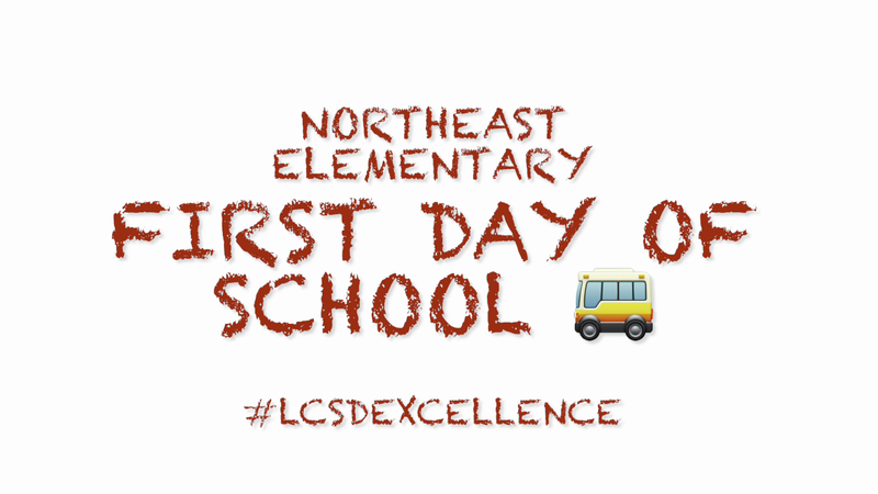 Northeast Elementary First Day of School Graphic