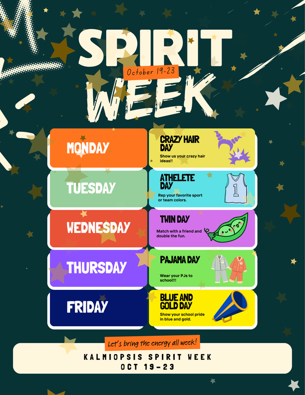 Spirit Week Oct 19 - 22