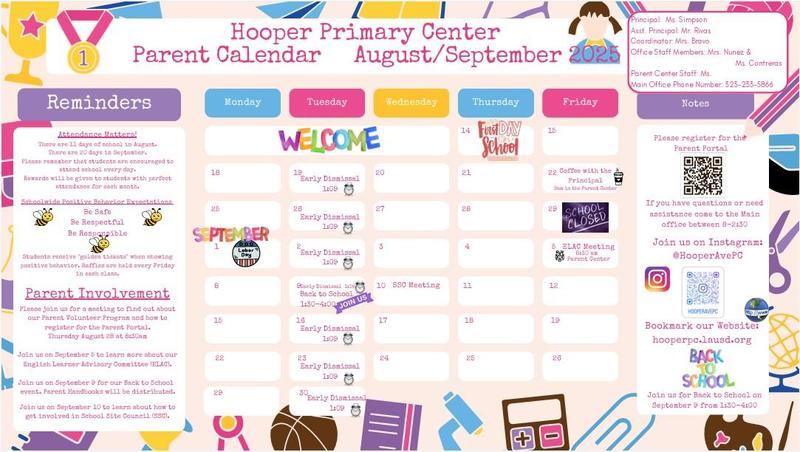 parent calendar