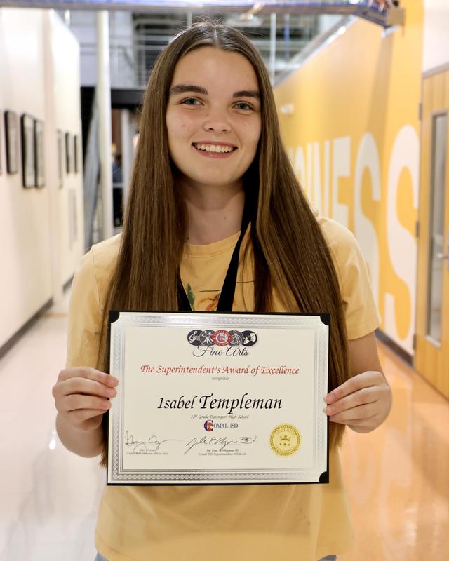 Isabel Templeman, DHS, Superintendent Art Award winner