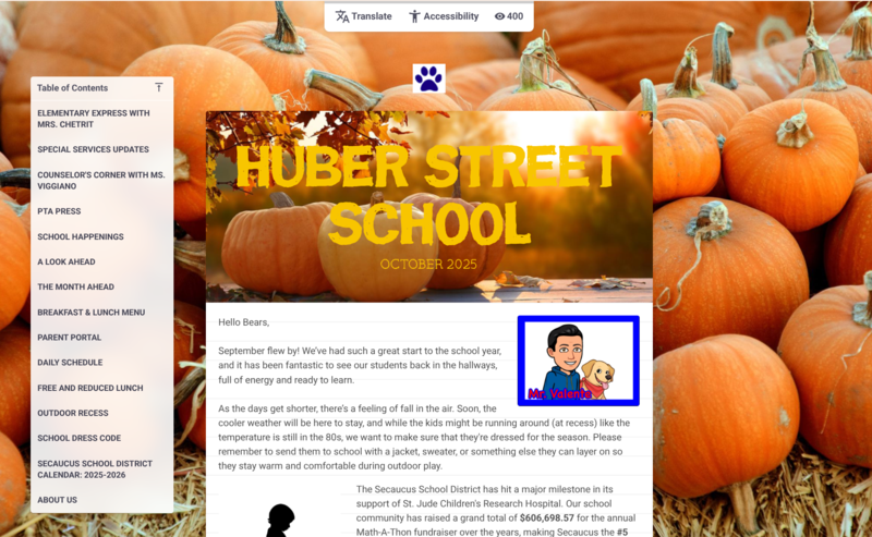 Huber Street October Newsletter