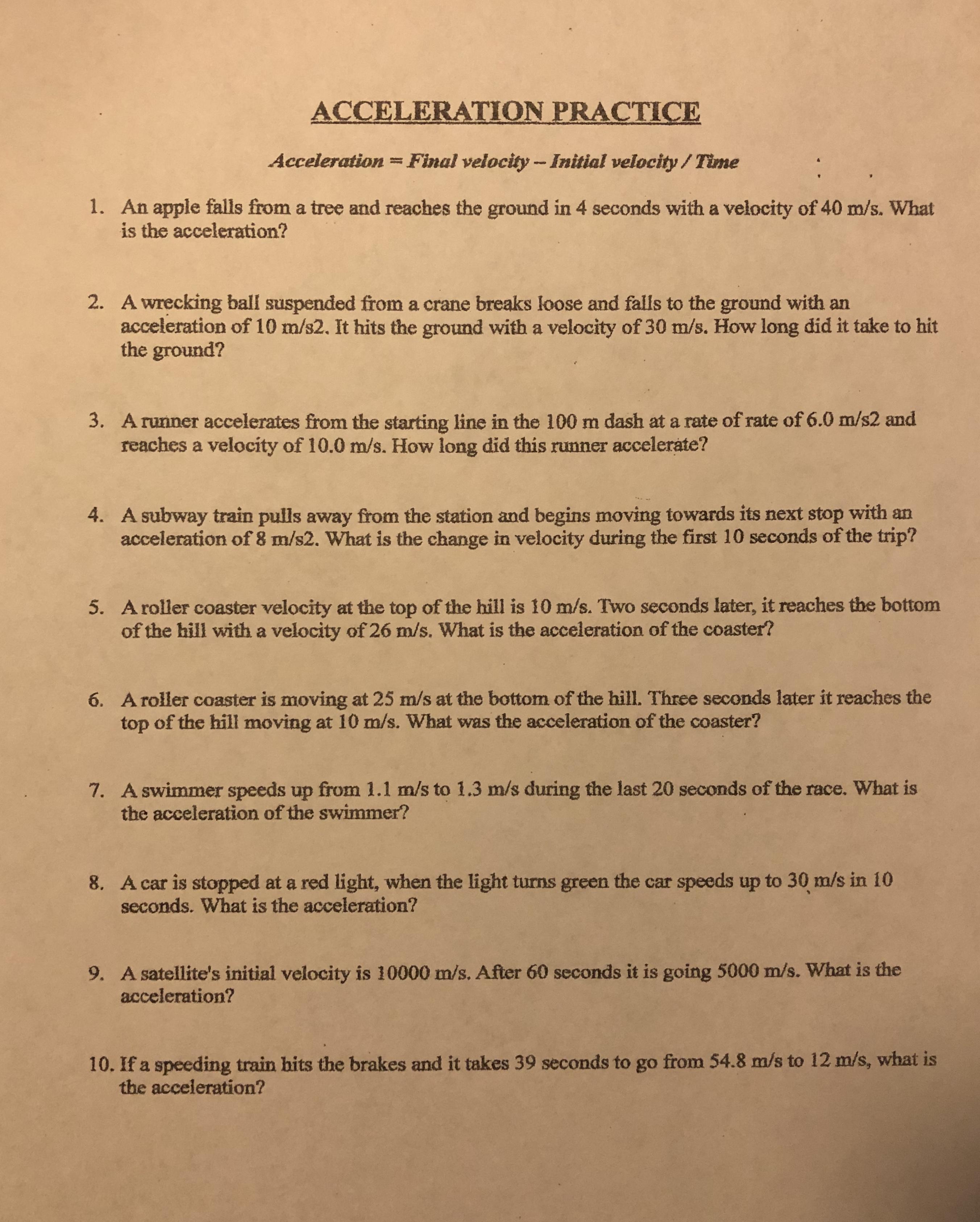 CPO Chapter 4 Physical Science – Barry Vetter – Blackman High School