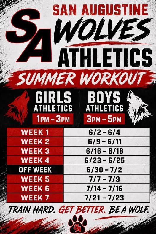 Summer Workout Schedule
