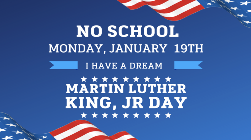 NO SCHOOL - Mark those Calendars!