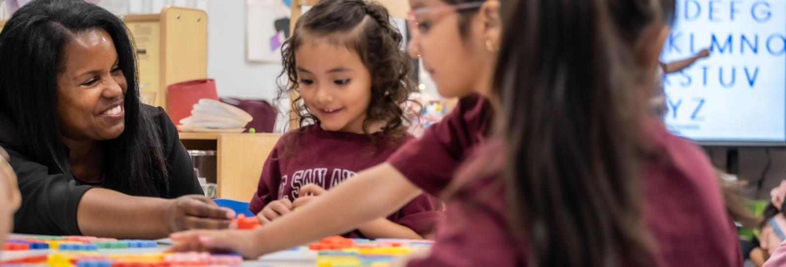 Mt. San Antonio College donated shirts to a TK class at Vejar Elementary School.