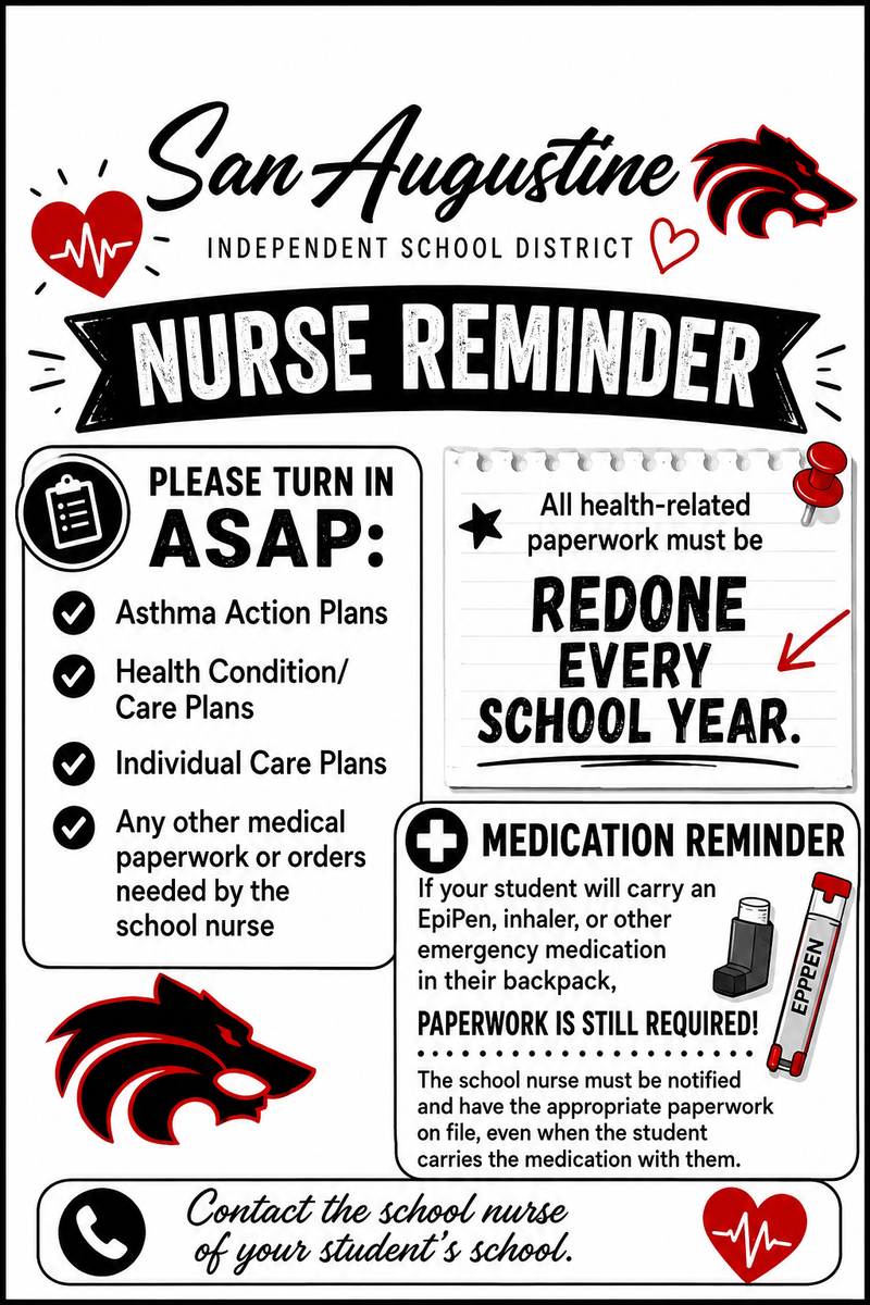 SAISD Nurse Reminder