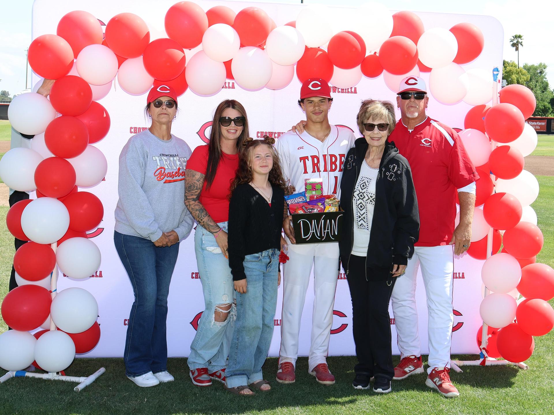 senior baseball players and their escorts