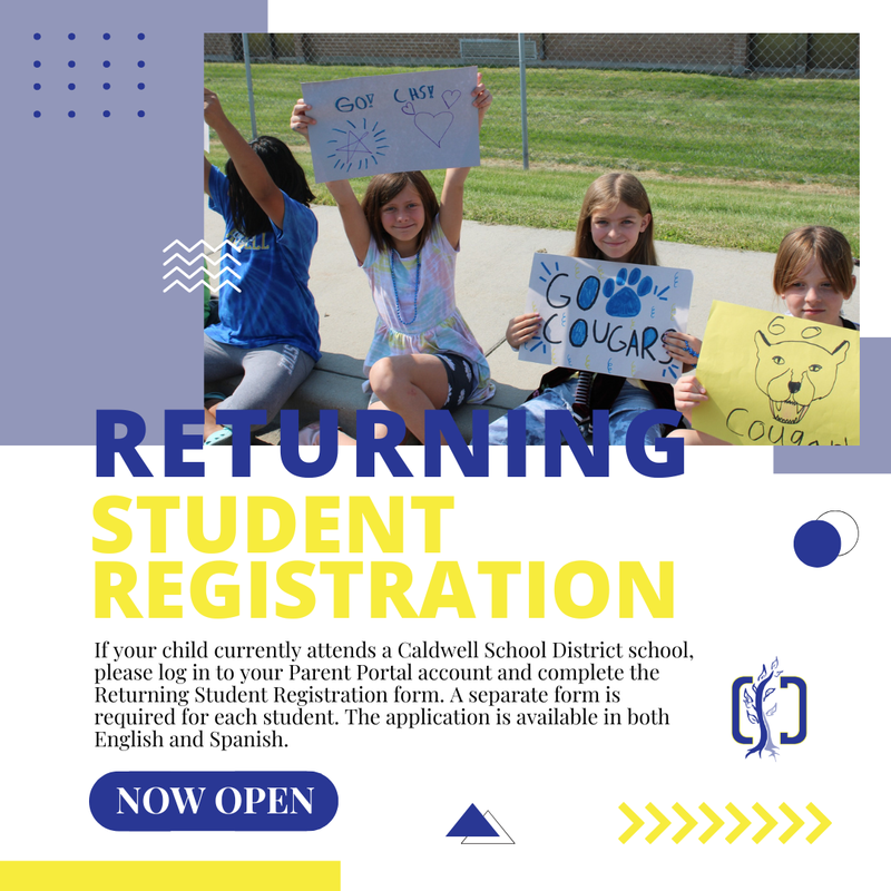 Returning Student Registration NOW OPEN