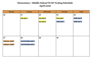 TCAP Schedule