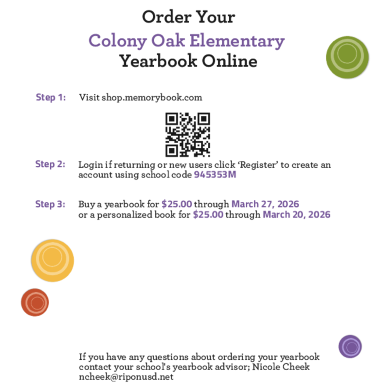 Yearbook order information