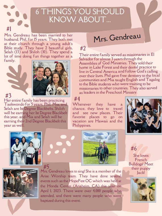 Gendreau 6 Things
