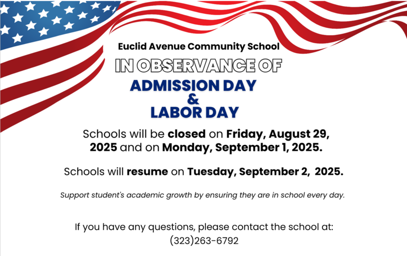 Labor Day- No School