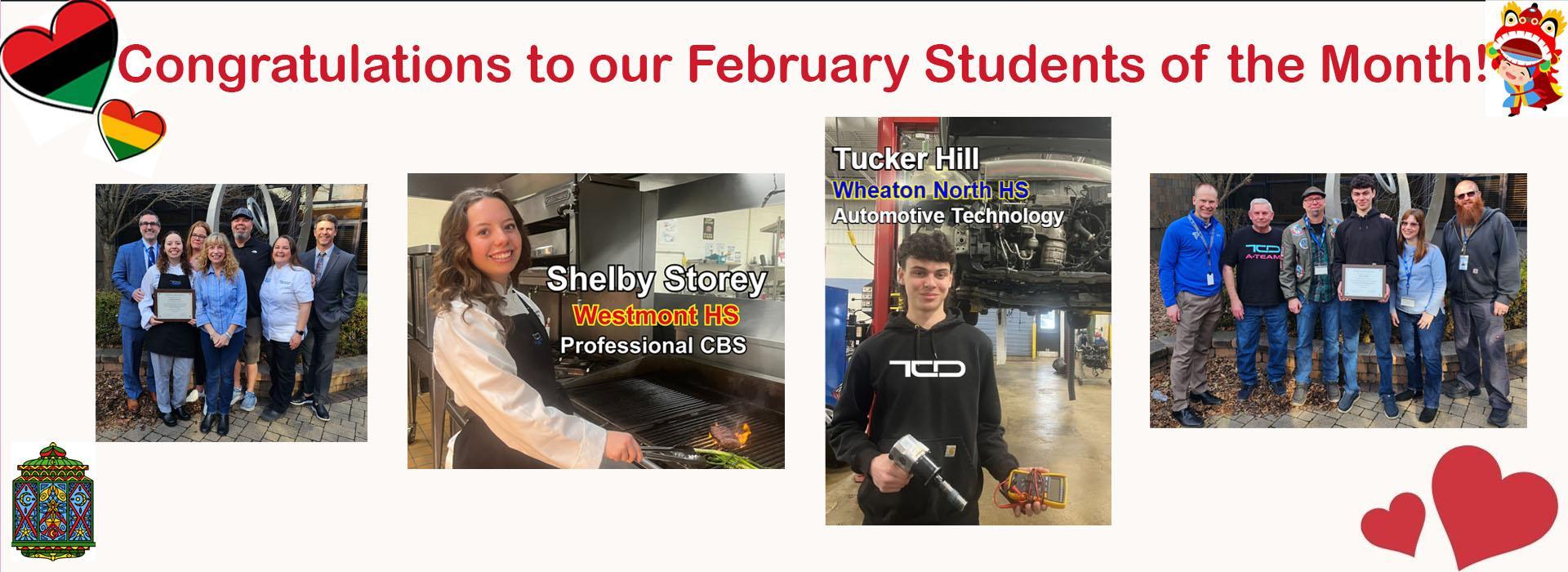 Students receiving awards