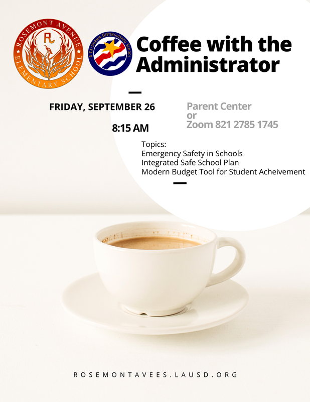 Coffee with the Administrator for September