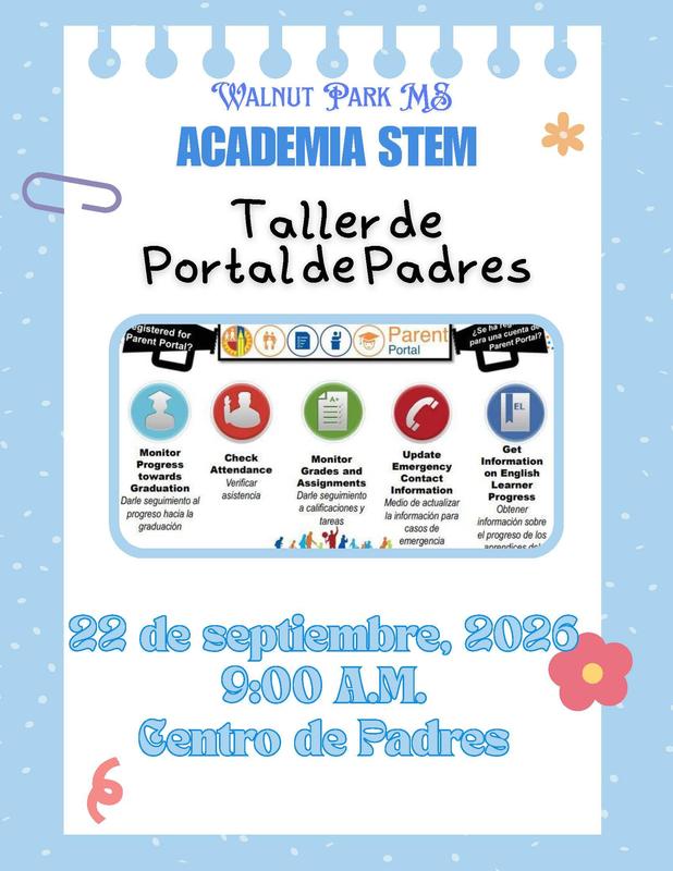 Parent portal spanish flyer