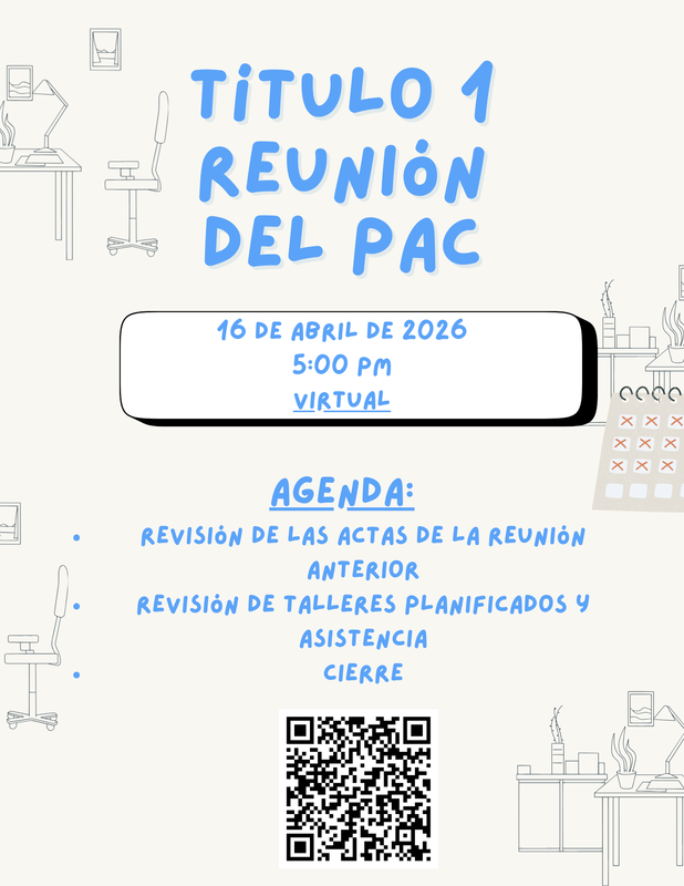 Title 1 PAC Spanish Flyer