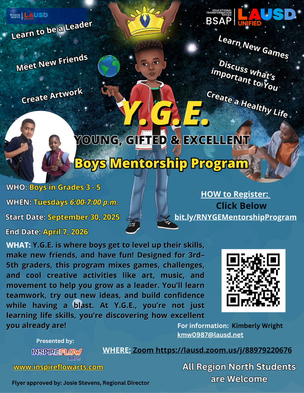 Have your student join the boys mentorship program.