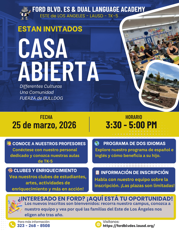 flyer for our open house on March 25th