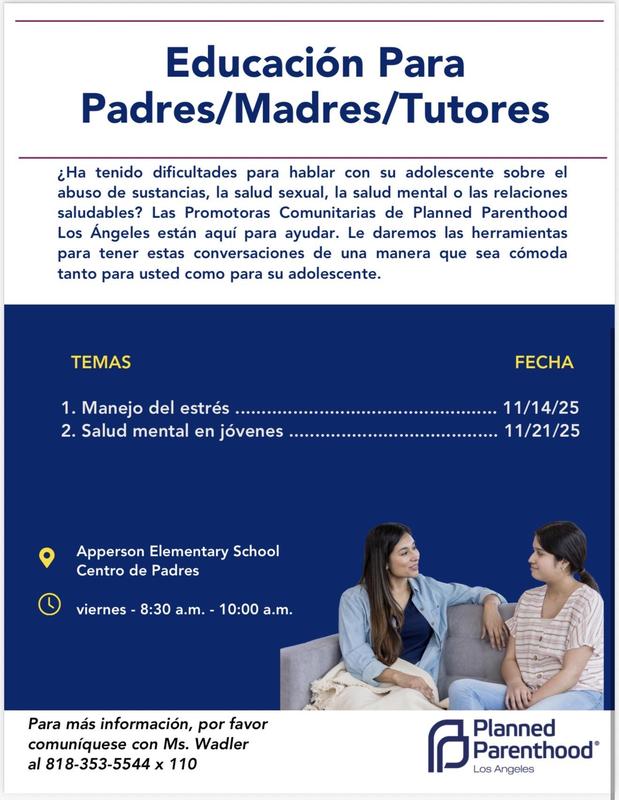 Mental Health workshops for parents