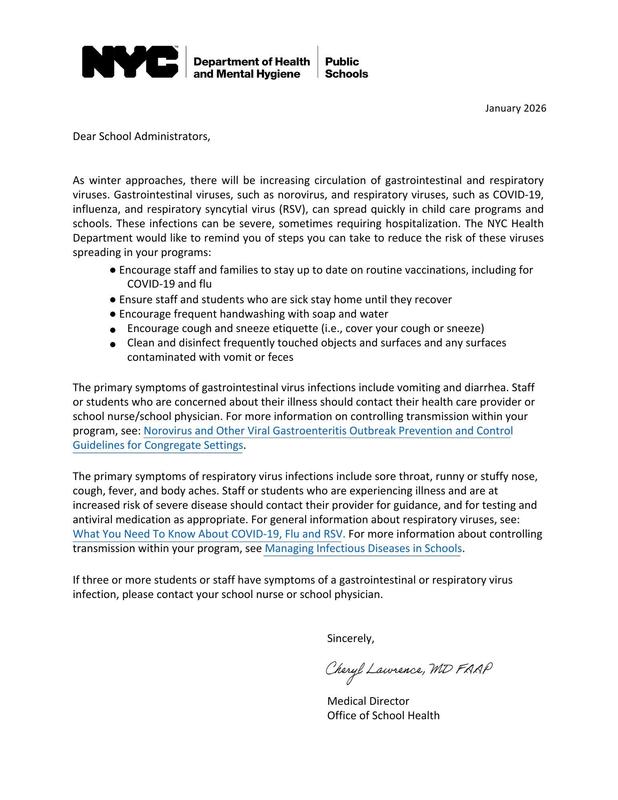 Norovirus Update for the 2025–26 School Year. English