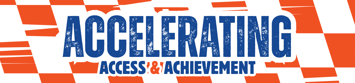 Accelerating Access and Achievent race care theme banner