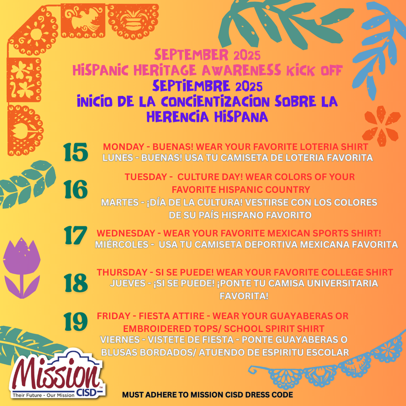 Hispanic Heritage Week Theme Days Featured Photo