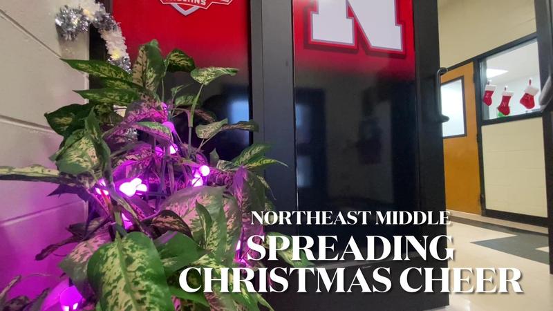Northeast Middle School Christmas Decorations