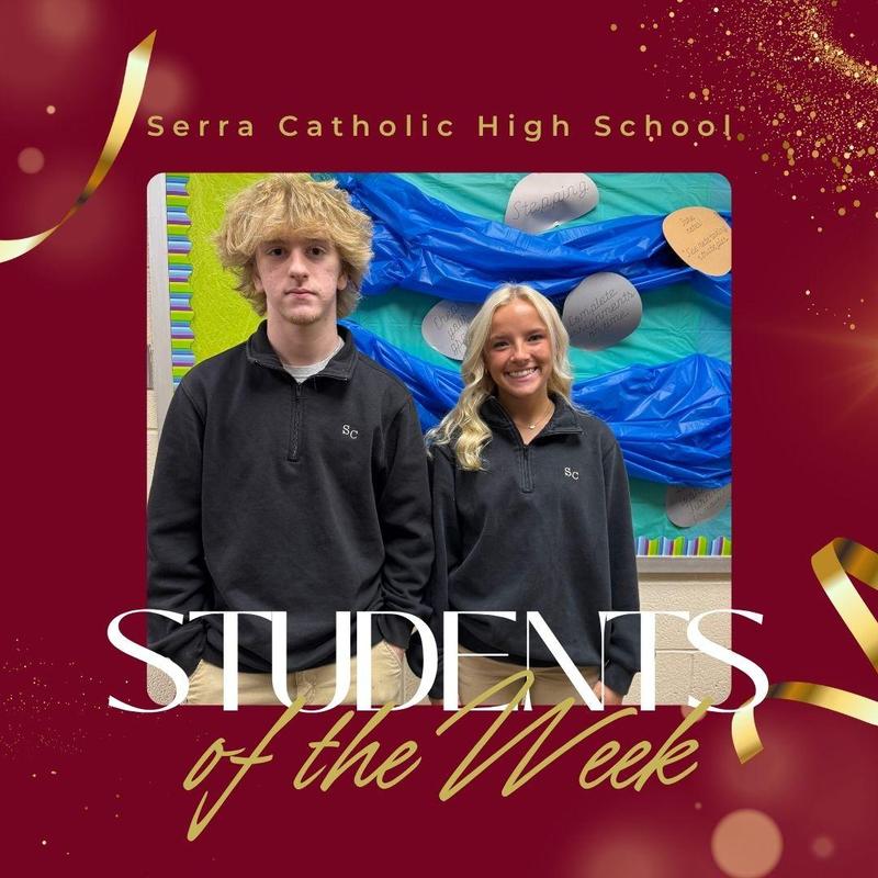 Students of the Week Isaac Brown and Cameryn Skaggs in the study center