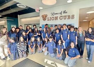 ASB students smile for group photo