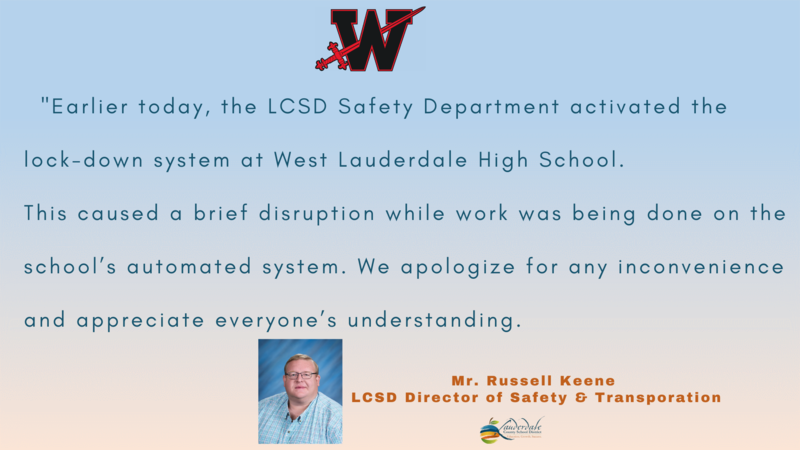 West Lauderdale High School Special Notice