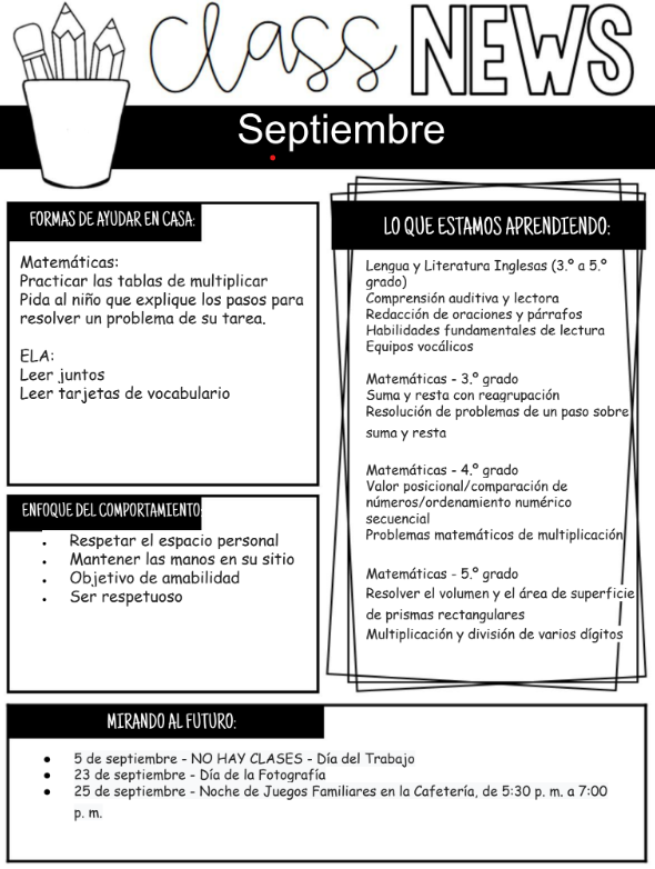 Spanish SpEd 25 Sept