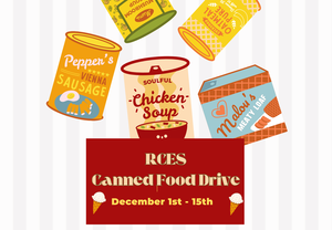 RCES Canned Food Drive Flyer - December 1st-15th