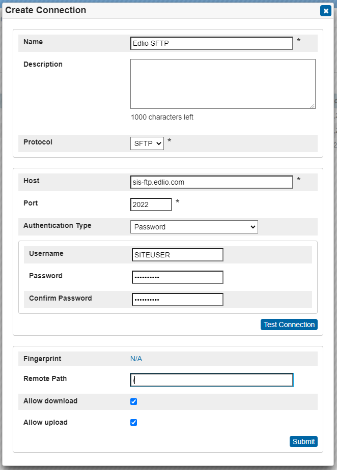 Create Remote Connection