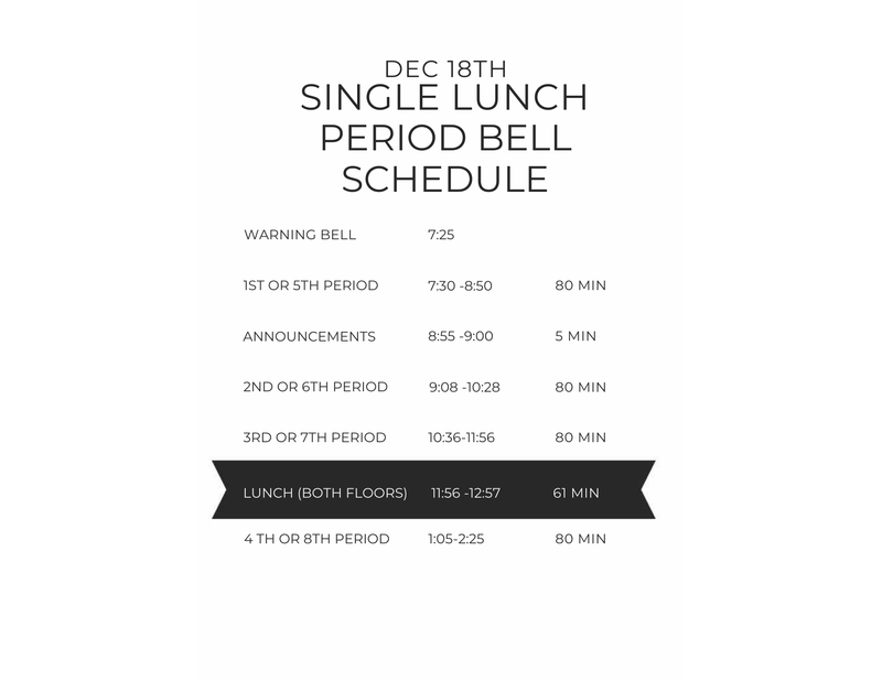 Dec 18 Bell Schedule