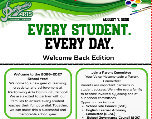 Family Newsletter: Welcome Back Edition | Boletín para Familias: Edición de Bienvenida Featured Photo