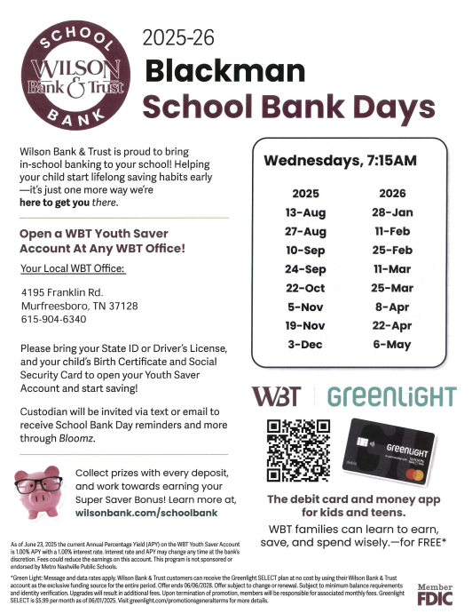 School Bank Days Featured Photo