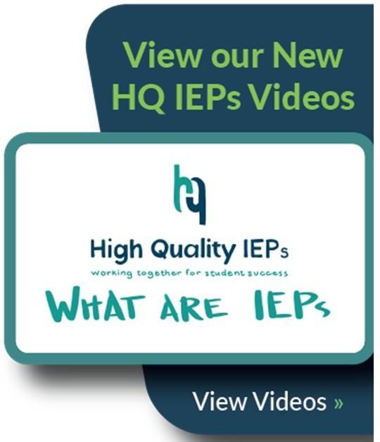 High Quality IEPs brings video series to families, students and staff.