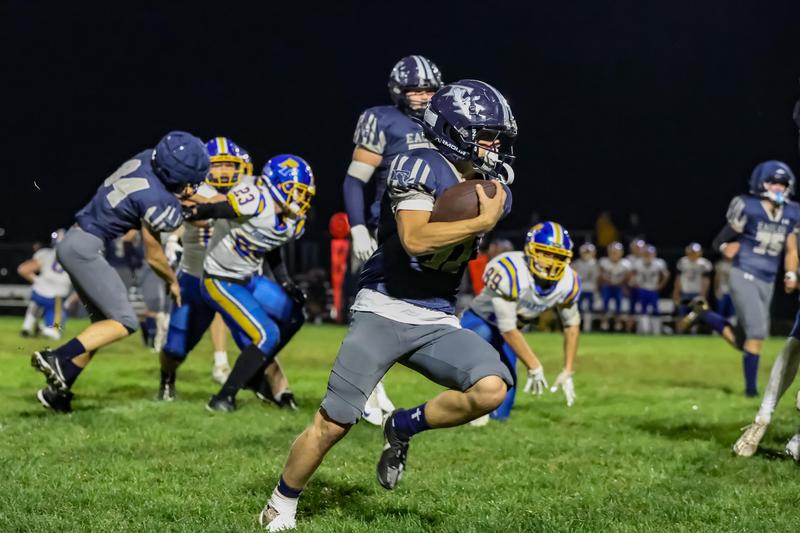 FCTS Running Back Max Brunette runs for a touchdown in a game last fall against Mahar