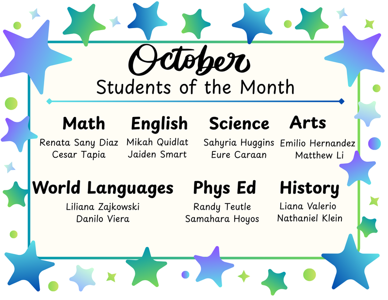 Students of the Month