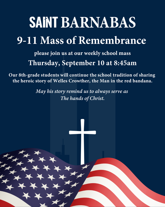 9-11 Mass on Thursday Featured Photo
