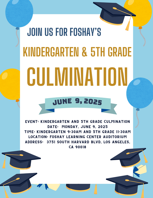 Kindergarten and 5th Grade Culmination Featured Photo