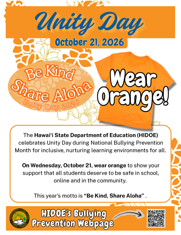 unity day 2026 flyer. be kind, share aloha