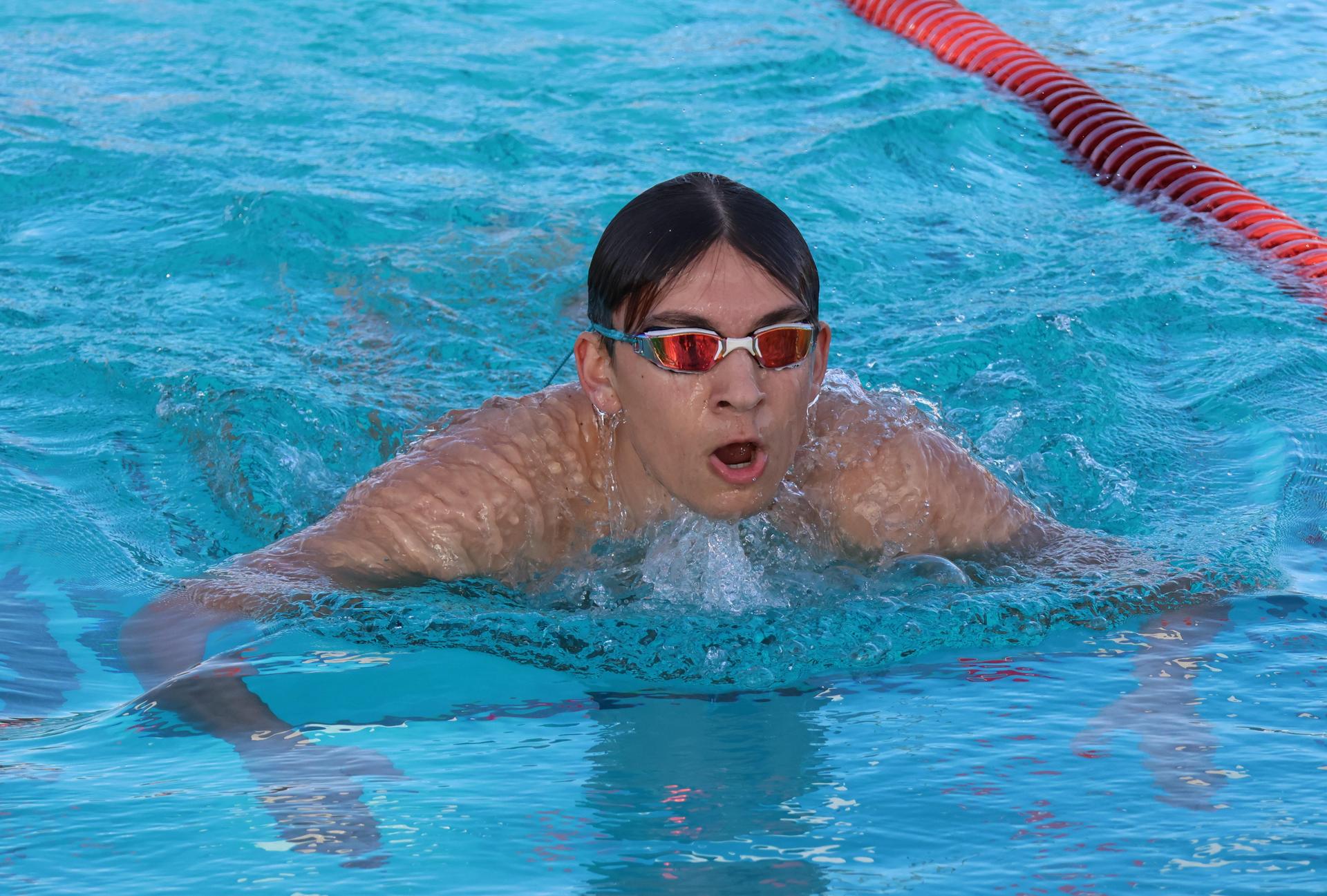 Everett Dunn swimming