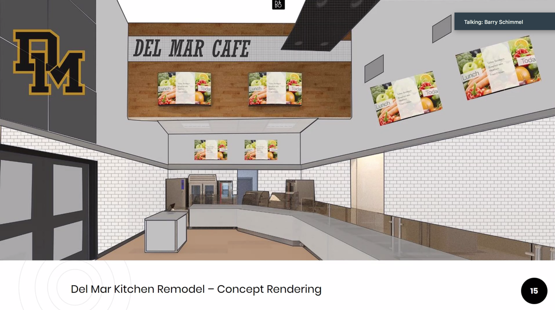 image of architect rendering of kitchen remodel
