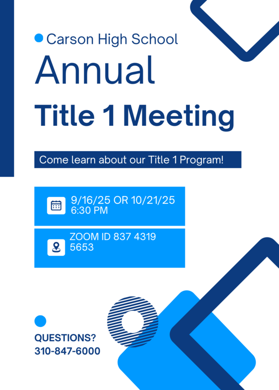 Annual Title 1 Meeting 9/16/25 or 10/21/25